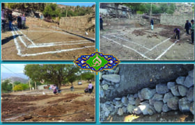 آغاز عملیات احداث مسجد فاطمه الزهراء (سلام‌الله‌علیها) روستای چالاشکو الیگودرز + تصاویر